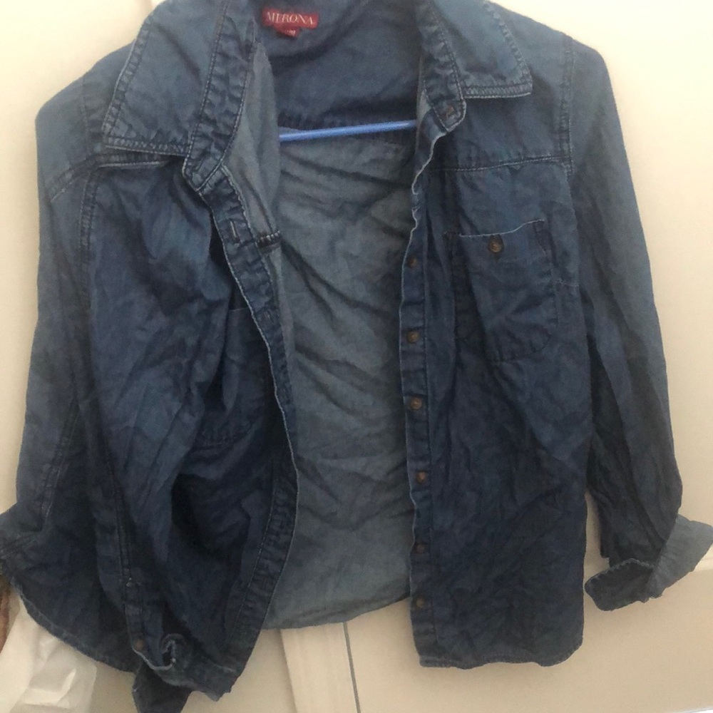 Denim button up